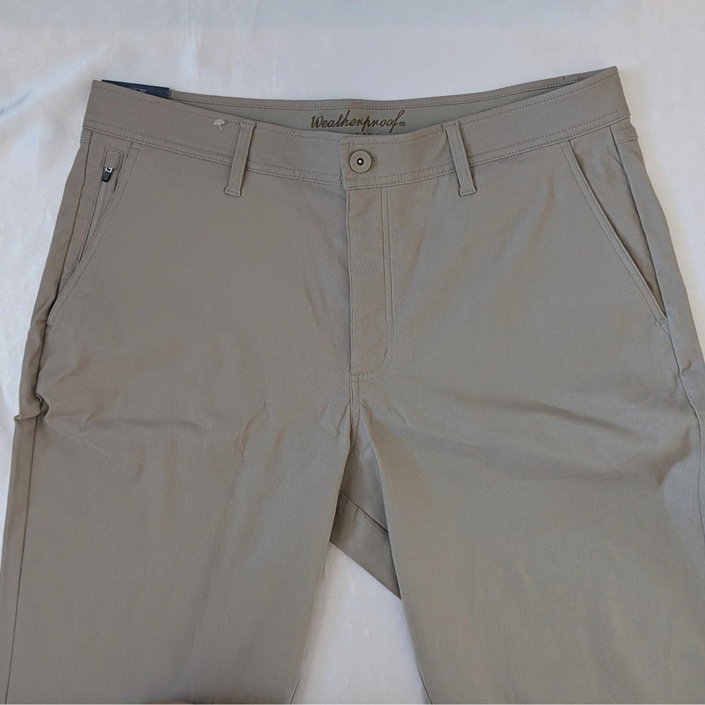 New Weatherproof Vintage Men's Straight Fit Tech Pants Tan 32x30 - Picture 4 of 8